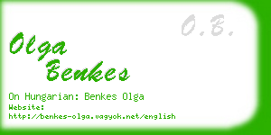 olga benkes business card